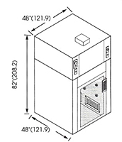 Dimensional Drawing of Cart Air Shower