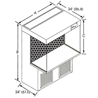 Dimensional Drawing of Laminar Flow 4010 Console Series