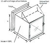 Dimensional Drawing of Laminated Pass-Thru H100PL Series